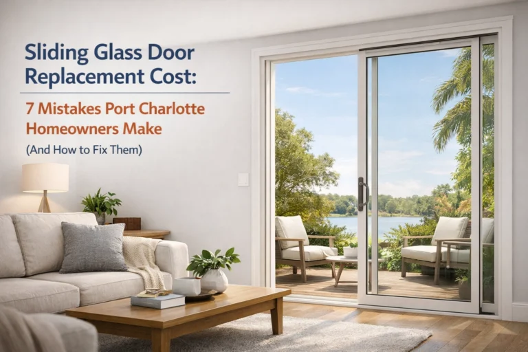 Read more about the article Sliding Glass Door Replacement Cost: 7 Mistakes Port Charlotte Homeowners Make (And How to Fix Them)